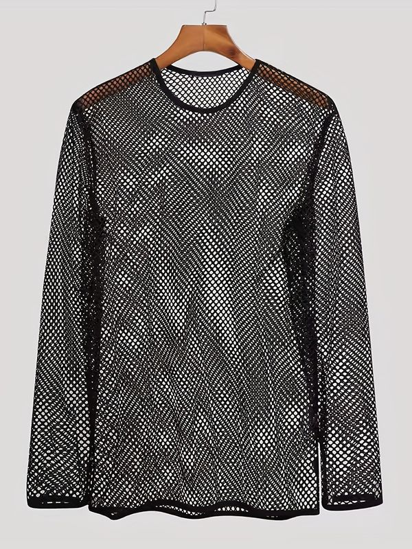 Polera de malla manga larga