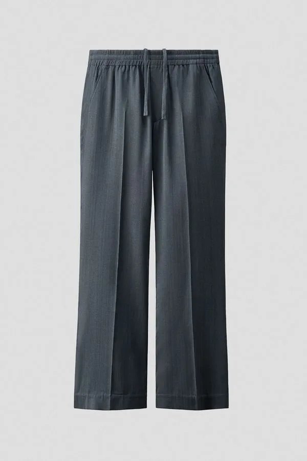 Pantalón Loose Fit en viscosa y lana