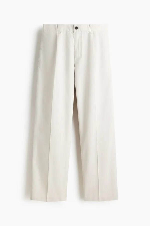 Pantalón sastre de algodón y lyocell Relaxed Fit