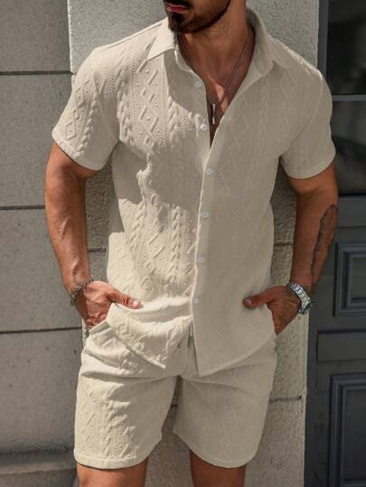 Conjunto camisa + short texturizado
