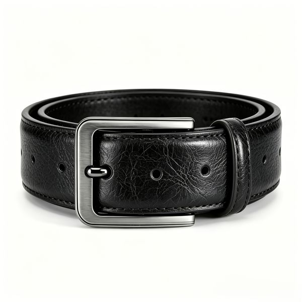 Cinturón de cuero negro